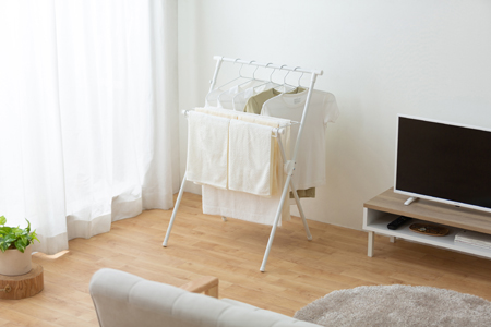 簡単組立スタイル物干しSTMX-700ホワイト アイリスオーヤマ