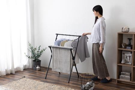 簡単組立スタイル物干しSTMX-700ブラック