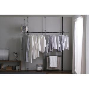 つっぱり物干し　３本タイプTPM-3ブラック アイリスオーヤマ