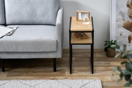 スチールフレームサイドテーブル SFST-247 ナチュラル アイリスオーヤマ