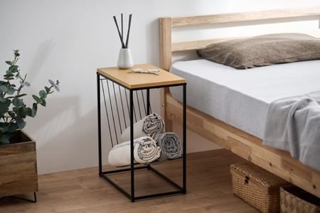 スチールフレームサイドテーブル　SFST-247M　ナチュラル アイリスオーヤマ