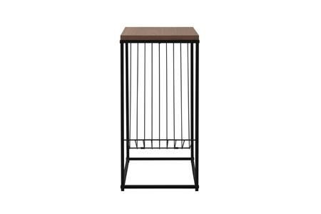 スチールフレームサイドテーブル SFST-247M ウォールナット アイリスオーヤマ