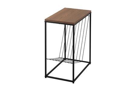 スチールフレームサイドテーブル SFST-247M ウォールナット アイリスオーヤマ