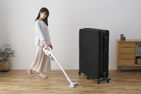 折りたたみベッドOTBSS-TRブラック アイリスオーヤマ