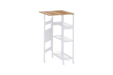 天板付きランドリーワゴン　スリムタイプ　ワイヤーラック付TLAW-R220ホワイト アイリスオーヤマ