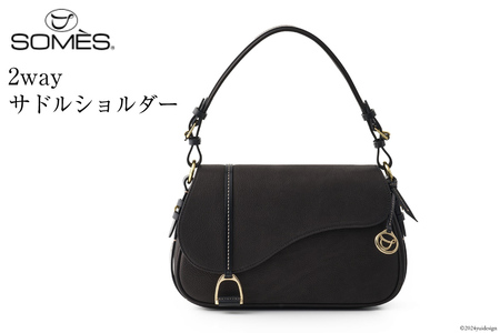 SOMES バッグ レディース イルザ IL-46 2way サドルショルダー（ブラック） [ソメスサドル株式会社 北海道 砂川市 12260610-bk] レビューキャンペーン