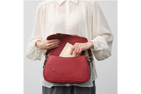 SOMES バッグ レディース イルザ IL-46 2way サドルショルダー（ワイン） [ソメスサドル株式会社 北海道 砂川市 12260610-wi] レビューキャンペーン