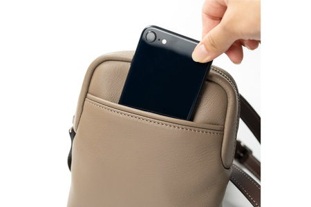 SOMES ショルダー ポーチ キャバレッティ （グレージュ） CI-03 [ソメスサドル 北海道 砂川市 12260568] レビューキャンペーン