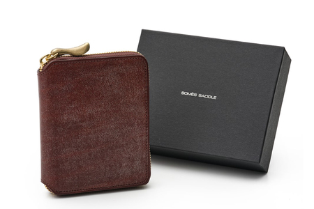 SOMES ラウンド 二つ折り 財布 (ブラウン) WF-17 [ソメスサドル 北海道 砂川市 12260677-b] レビューキャンペーン