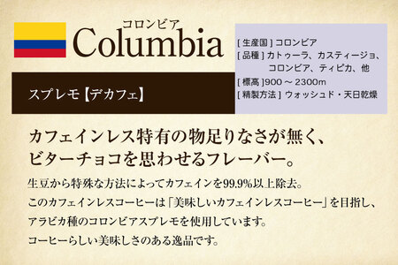  デカフェ コーヒー豆 自家焙煎 100g 2種 計200g (生豆時) 飲み比べ セット シングルオリジン [フライヤーズ・カンパニー 北海道 砂川市 12260778] レビューキャンペーン