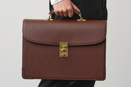 SOMES フラップブリーフケース （ブラウン）EX-33 [ソメスサドル 北海道 砂川市 12260822-a] レビューキャンペーン