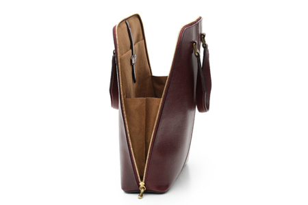 SOMES バッグ タテ型ブリーフ （バーガンディ）HE-01 [ソメスサドル 北海道 砂川市 12260818-a] レビューキャンペーン