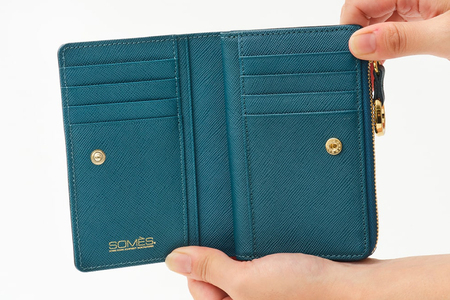 SOMES LF折財布 （ブルー）PT-73 [ソメスサドル 北海道 砂川市 12260816-b] レビューキャンペーン