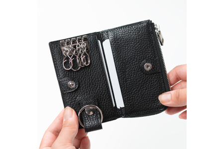 SOMES GL-03 キー＆コインケース ブラック [ソメスサドル 北海道 砂川市 12260874]  レビューキャンペーン