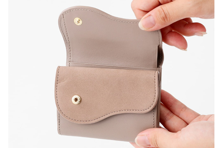 SOMES　SA-15　三つ折り財布　（グレージュ）[12260307] レビューキャンペーン