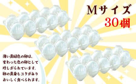 自然飼い　幸せの卵　アローカナ　30個　【04209-0234】 たまご
