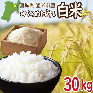 ≪令和7年産≫ 宮城県登米市産 ひとめぼれ 30kg 精米 お米 おこめ 米 コメ 白米 ご飯 ごはん おにぎり お弁当 ブランド米【有限会社伊豆沼農産】tm407