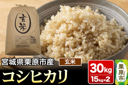 令和7年産・玄米】宮城県栗原市産 コシヒカリ 30kg (15kg×2袋) | 宮城 