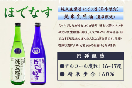 【日本酒・飲み比べセット】宮城・栗原の「綿屋 純米吟醸 小僧佐藤農場山田錦使用・ほでなす 純米生原酒」720ml×2本