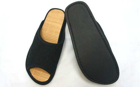 Ｄ型セノーテモールスリッパ　ブラック＜紳士用Ｌサイズ（約27.5cmまで）＞　【04301-0361】