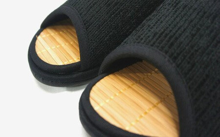 Ｄ型セノーテモールスリッパ　ブラック＜紳士用Ｌサイズ（約27.5cmまで）＞　【04301-0361】