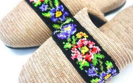 シェニールモール織吊込スリッパ(約25cmまで)<カラー:ベージュ> 【04301-0365】