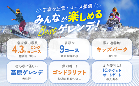 みやぎ蔵王えぼしリゾート ペアリフト券パック　【04301-0060】