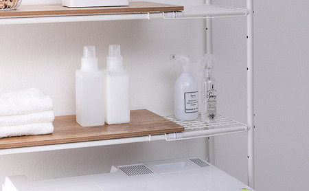 ランドリーラック 伸縮スタイルランドリーラック SLR-EX895 ホワイト