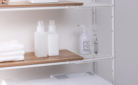 ランドリーラック 伸縮スタイルランドリーラック ハンガーバー付き HSLR-EX895 ホワイト アイリスオーヤマ 伸縮 洗濯機ラック 洗濯ラック 洗濯機 laundry ランドリー ランドリー収納 一人暮らし インテリア 