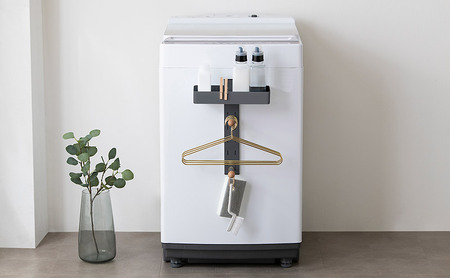 ハンガーラック 洗濯機横ラック アイリスオーヤマ LHR-300 ダークグレー ランドリーラック洗濯機 マグネット収納 隙間収納 ランドリーハンガーラック 洗濯機ラック ランドリー収納 ハンガーフック おしゃれ スリム 洗面所 マグネット インテリア 