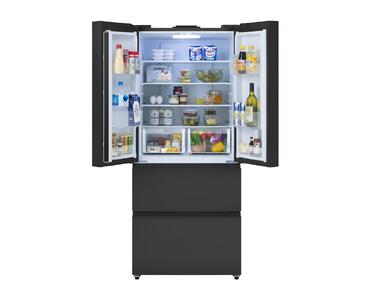 冷蔵庫 冷凍冷蔵庫 418LIRGN-42A-Bブラック大型 フレンチドア アイリスオーヤマスリム ファン式 冷蔵 冷凍庫 150L 大容量 スタイリッシュ 自動霜取りタッチパネル 新生活 一人暮らし