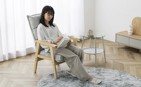 ソファ ソファー 一人掛け 1人掛け ハイバック アイリスオーヤマ グレー LHB-1S 椅子 イス チェア リクライニング シンプル おしゃれ Simple Style LaLassic かわいい 