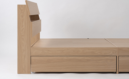 ベッド 収納 新生活 収納ベッド STBS-D ダブル アイリスオーヤマ ナチュラル ベッドフレーム 木目調 引き出し コンセント付き ヘッドボード 宮付き 宮棚 