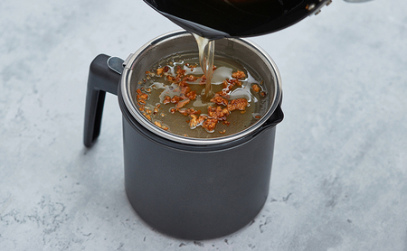 オイルポット カートリッジ付き 油こし 油こし器 油ポット ブラック