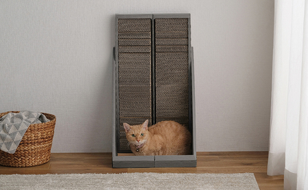 猫 爪とぎ ダンボール やすり付き爪とぎ P-YT650 アイリスオーヤマ ブラウン 段ボール 爪磨き またたび マタタビ成分 ねこ ネコ cat キャット CAT 