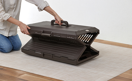 ペットキャリー 折りたたみ FC-670 ブラウン アイリスオーヤマ 犬 猫 ケージ ハードキャリー 折り畳み キャリーバッグ キャリーケース プラスチック お出かけ 帰省 旅行 病院 通院 移動 防災 