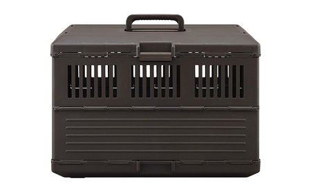 ペットキャリー 折りたたみ FC-670 ブラウン アイリスオーヤマ 犬 猫 ケージ ハードキャリー 折り畳み キャリーバッグ キャリーケース プラスチック お出かけ 帰省 旅行 病院 通院 移動 防災 