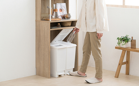 ゴミ箱ラック ゴミ箱上 ラック ゴミ箱上ラック GUR-595H ライトナチュラル/ホワイト アイリスオーヤマ 収納 キッチンラック キッチンボード 棚 シェルフ レンジラック レンジ台 キッチン収納 