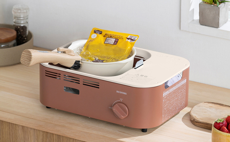 カセットコンロ 減煙 焼肉 減煙焼肉カセットコンロ IGC-GY1-T テラコッタ アイリスオーヤマ グリル 卓上 コンロ カセットボンベ ガス 煙が少ない 防災 備蓄 停電 食欲の秋特集 