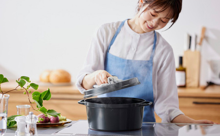 無加水鍋 COTOCO 26cm SMKSN-S26チャコールグレー アイリスオーヤマ