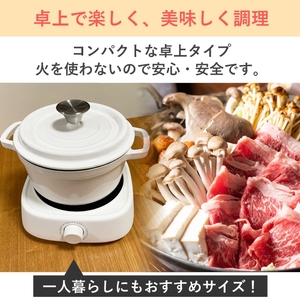 ラジエントヒーター 1000W 遠赤外線で炭火焼きのように調理 卓上 電気コンロ コンパクト クッキングヒーター 温める 炒める 煮る 茹でる 揚げる 炙る 焼く 蒸す 揚げ物 卓上調理器 小型 新生活 一人暮らし クッキングヒー太くん SR-YTC-04W