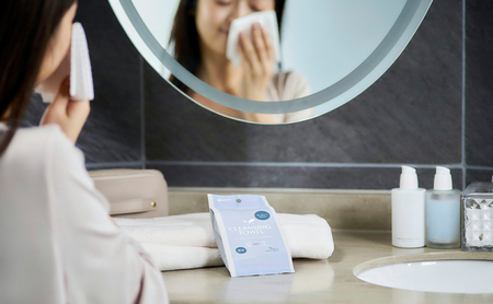 クレンジングタオル 携帯用7枚入×30個 TSC-7P アイリスオーヤマ 使い捨て 持ち運び 厚手 丈夫 洗顔 清潔 柔らかい 吸水性 ふき取り 汗 口元 破れにくい 旅行 お出かけ