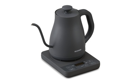 ケトル 湯漏れ防止ドリップケトル温調タイプ IKE-C800T-H アイリスオーヤマ 電気ケトル 温度調節付 電気ポット 温度調節 細口ノズル ポット お湯 湯沸し 湯沸かし 保温 紅茶 ティー コーヒー 珈琲 茶 キッチン家電 おすすめ 人気