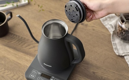 ケトル 湯漏れ防止ドリップケトル温調タイプ IKE-C800T-H アイリスオーヤマ 電気ケトル 温度調節付 電気ポット 温度調節 細口ノズル ポット お湯 湯沸し 湯沸かし 保温 紅茶 ティー コーヒー 珈琲 茶 キッチン家電 おすすめ 人気