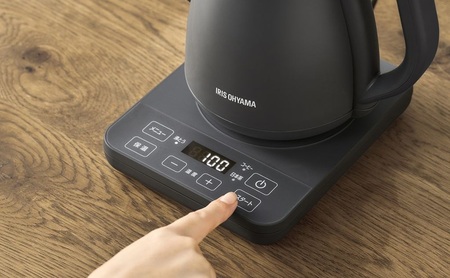 ケトル 湯漏れ防止ドリップケトル温調タイプ IKE-C800T-H アイリスオーヤマ 電気ケトル 温度調節付 電気ポット 温度調節 細口ノズル ポット お湯 湯沸し 湯沸かし 保温 紅茶 ティー コーヒー 珈琲 茶 キッチン家電 おすすめ 人気