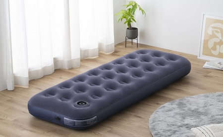 エアーベッド ABDF-1N ブルー 簡易ベッド 防災 アウトドア アイリスオーヤマ コンパクト収納 厚さ 22cm フットポンプ内蔵 エアーマットレス 車中泊 持ち運び シングル 来客