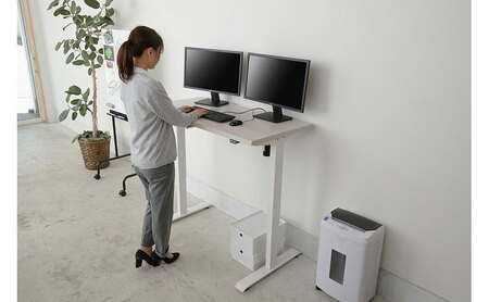 テーブル 電動昇降テーブル DST-1200 ホワイト 昇降テーブル 電動 高さ調節 テーブル 無段階調節 オフィスデスク パソコンデスク 電動  デスク 立つ 座る 仕事 アイリスオーヤマ