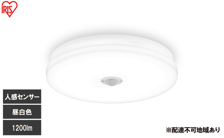 LED小型シーリングライト 人感センサー付 昼白色 SCL12N-MS-U2 シーリングライト LED 小型 薄型 led おしゃれ 照明 照明器具 アイリスオーヤマ 天井 簡単取付 省エネ コンパクト キッチン 廊下 トイレ 小型シーリングライト 人感 人感センサー