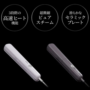 衣類スチームアイロン 180度回転ヘッド 3段階温度調節 セラミックプレート スチームショット シワ伸ばし ストレート型 挟めるスチームアイロン クルリア Sunruck SR-HT2002-PK