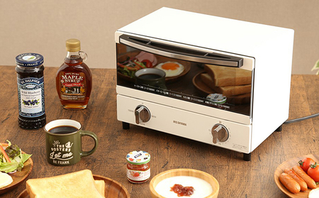 トースター 2枚 オーブントースター スチームオーブントースター 1000W SOT-011-W スチーム オーブン トースト タイマー パン 朝食 コンパクト ホワイト アイリスオーヤマ